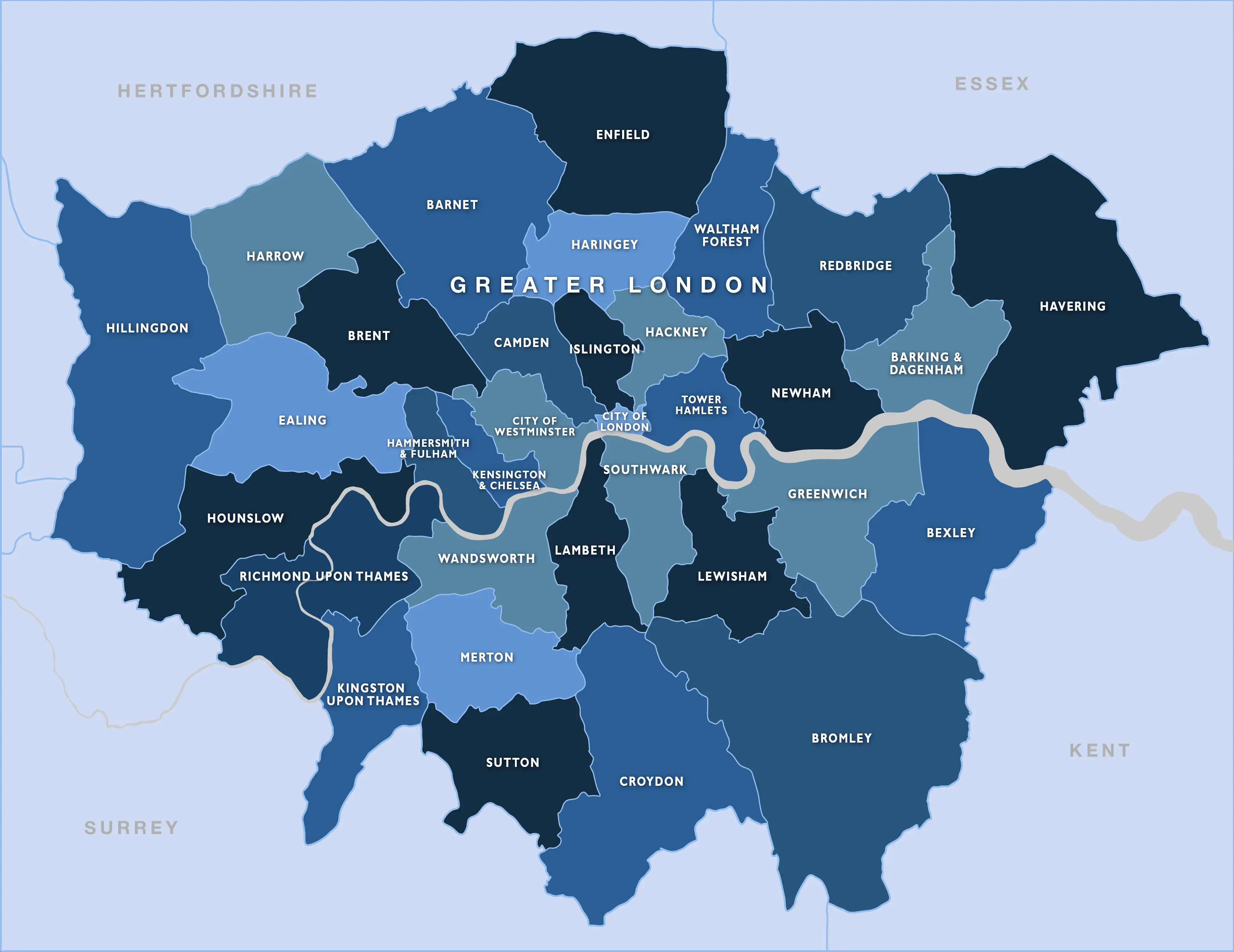 DrainCare Direct emergency response coverage β London boroughs inside the M25