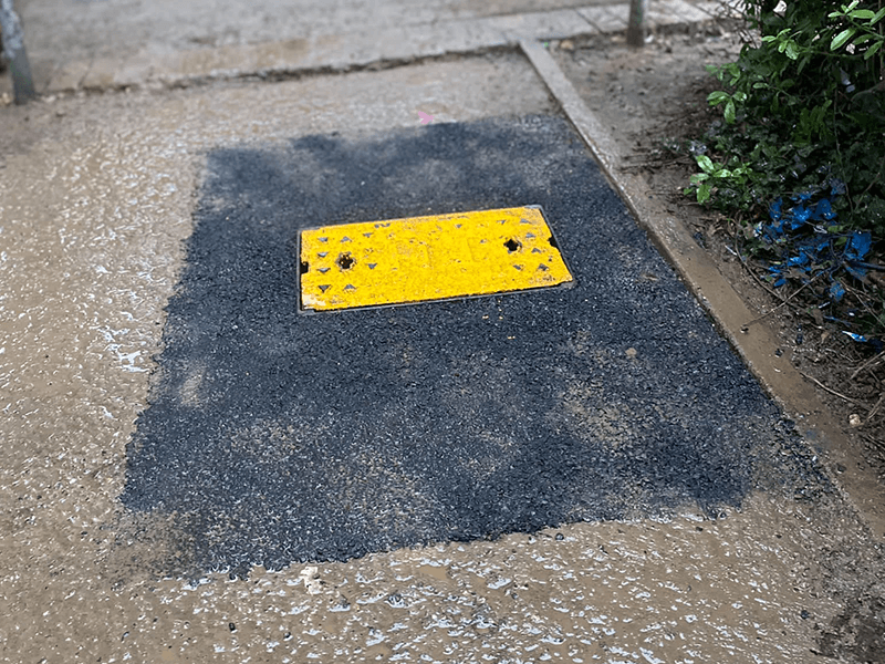 New drainage system being installed during groundworks