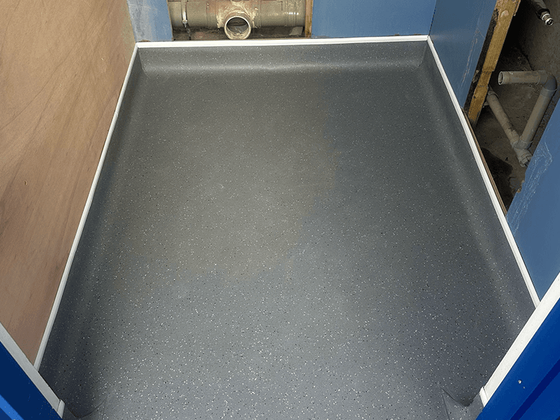 School WC drainage installation