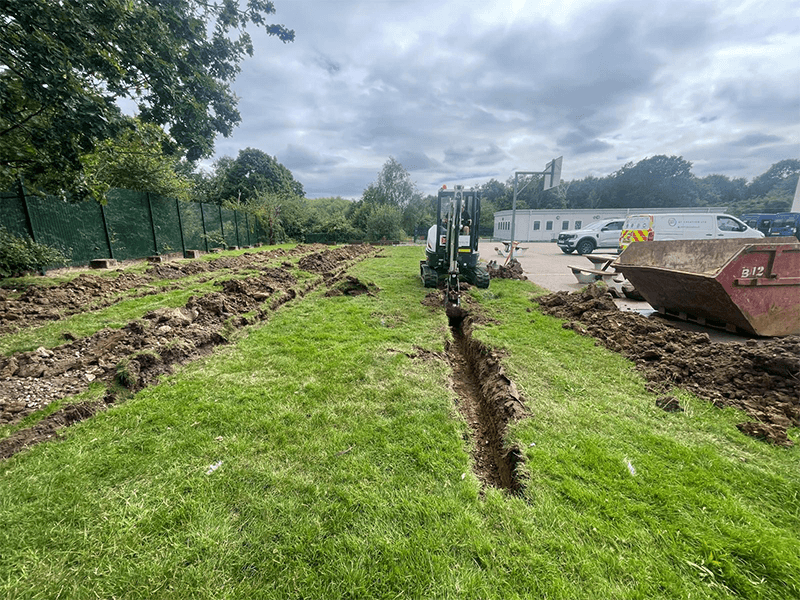 School site drainage upgrade