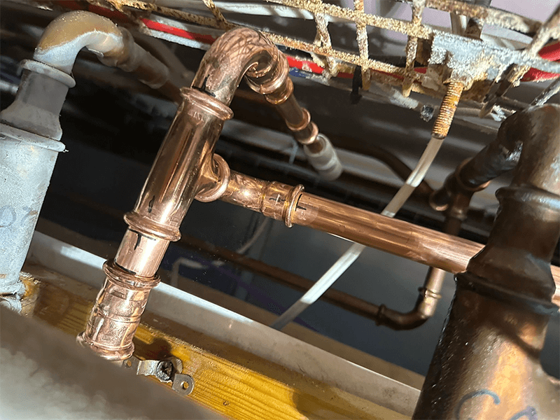 Commercial drainage pipework